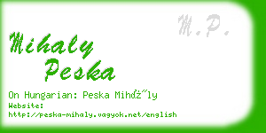 mihaly peska business card